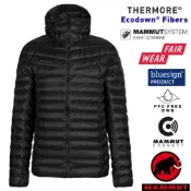 【MAMMUT 長毛象】男 Albula IN Hooded 輕量保暖防風連帽化纖外套_1013-01780-0001 黑