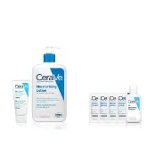 【CeraVe 適樂膚】清爽嫩膚組★B3水楊酸煥膚修護美體霜88ml_足部專用+長效清爽保濕乳 473ml_A