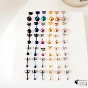 316L醫療鋼 2mm.3mm.4mm.5mm.6mm.7mm鈦鋼小圓球 針式款 細針耳環 耳骨 耳窩 單支價 B96