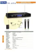 TEV台灣電音 VHF雙頻道無線麥克風系統【TR-696】-桃園承巨音響製造商
