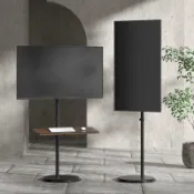 現貨下殺電視架電視支架電視機架27/32/43吋電視落地支架20*20孔距通用升降橫豎屏旋轉一體工作臺