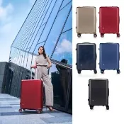 【Samsonite 新秀麗】20吋 EVOA Z 拉絲光澤防刮防盜拉鍊輕量PC避震輪登機箱/行李箱(多色可選)