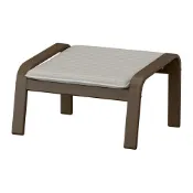 【IKEA 宜家家居】POÄNG 椅凳，胡桃木紋/knisa 淺米色
