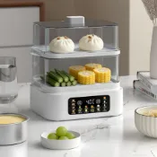 家用煮蛋器 110V雙層蒸蛋器 早餐料理機 定時煮蛋機 電蒸鍋 小型蒸煮鍋