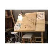 (店+)美術生專用畫架支架式畫室書畫畫圖桌油畫工作臺臺式繪畫製圖桌子