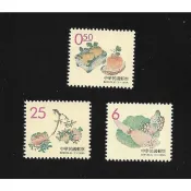 【無限】(743-3)(常115-3)二版十竹齋書畫譜郵票(續)3全(原膠上品)