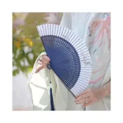 (店+)joseph流行-古風摺扇舞蹈夏季摺疊便攜新中式漢服隨身旗袍國風扇子竹扇