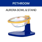 [Pethroom] Aurora 球和支架 | 現代寵物餐的時尚寵物配件 | 高度可調