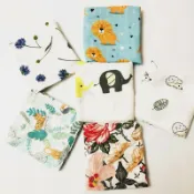 全球選品1館 生活百貨 卡通印花嬰兒多用方巾圍嘴60*60寶寶竹棉紗布三角巾口水巾大小ins
