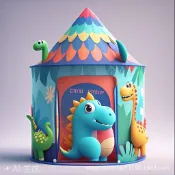 🔹台灣現貨🔹發票【兒童帳篷】兒童3D恐龍帳篷公主房寶寶室内外可折叠速開小屋玩具遊戲帳篷 球池 球屋 室内玩具遊戲屋