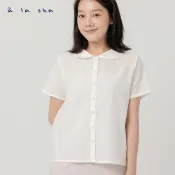 a la sha 緹花造型領襯衫