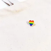 彩虹愛心 Pridetone Rainbow手作徽章別針 紀念禮物 情人節禮物