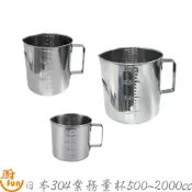 日本304業務量杯500~2000cc 304不鏽鋼量杯 量杯 304量杯 不銹鋼刻度量杯 不鏽鋼刻度杯 大量杯 大鋼杯