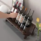 實木紅酒架 擺件 創意 葡萄酒架 家酒瓶架 簡約 展示架 客廳酒架子 書架 紅酒架 紅酒收納架 紅酒櫃 紅酒展示架
