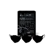 藍鷹牌 N95醫用立體型成人口罩 極簡黑系列B款 三色綜合 30片x1盒