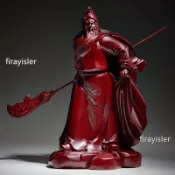 🔥臺灣熱銷🔥關聖帝君擺件 關公擺件 招財鎮宅擺飾 花梨木鵰刻工藝 武財神關公擺件 關羽文關公像 財運加持關二爺 關二