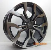 TIRE KING土城輪胎王 18吋鋁圈 類 R8 亮鐵灰車面 5/100 5/112 5/114.3 AUDI