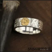 SNSG~精工菊地健金薔薇花唐草紋戒指男女 手工製作復古925銀戒指男 純銀戒指 食指戒指 戒子 轉運戒指 造型戒指