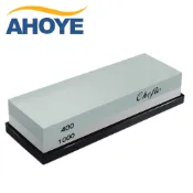 【蝦皮直營】AHOYE 400/1000白剛玉雙面磨刀石 家用級 磨刀器 研磨石 刀具磨刀