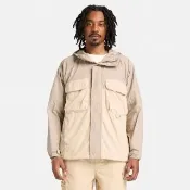 【Timberland】男款淺米色連帽防曬外套(A2QV7ADH)