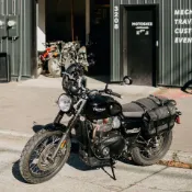 推薦 加強防水帆布+真皮 通用型 復古重機 檔車專用 機車包 馬鞍包機車 防水邊包 1217
