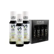 【Oro Bailen 皇嘉】有機100%特級冷壓初榨橄欖油 100mlx3入贈皇嘉4入禮盒*1(歐盟&台灣有機雙驗證 生飲等級)
