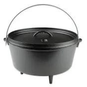 LODGE 店內展示品 12吋 8QT 有腳荷蘭鍋 鑄鐵鍋 戶外鑄鐵鍋 露營 野炊 L12DCO3 綠野山房