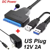 SATA轉USB 3.0/2.0 線材轉接器 支援最高6Gbps 7+15/22針 適用於2.5吋外接SSD/HDD硬碟