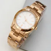 Relax Time RT-105S 立體格紋太陽能女錶-玫瑰金/34mm RT-105S-1L
