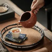 協貿國際日用品生活5館 泥巴人魚化龍宜興紫砂公道杯朱泥分茶器大號茶海隔熱加厚功夫茶具