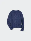 【UNIQLO】女裝 紋理開襟外套(長袖)(愛心) 491602