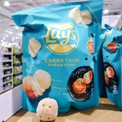 (店+)【Lay’s 樂事】北海道嫩煎干貝洋芋片 580公克 (大包裝 夾鏈袋包裝)