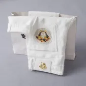 熱銷狂賣類高端純白不透白色牛仔褲男刺繡韓版修身小腳褲個性潮流白色長褲男KM6Y