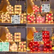 生日快樂led燈電池字母燈發光燈牌兒童生日裝飾驚喜派對布置道具