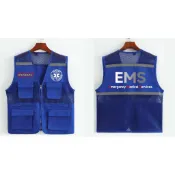 龍宮-現貨24小時出貨【EMS勤務背心】救護員背心 EMT反光背心 多口袋工作背心 網狀透氣聚酯纖維 緊急救護技術員制服
