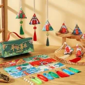 【可開發票】端午節香包香囊diy材料包手工制作刺繡粽子掛件空袋艾草香袋荷包