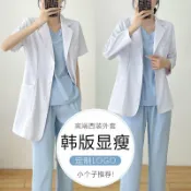 和購大賣場 【透氣舒適】護士服 醫護制服 工作服 套裝 長袖 短袖 夏季 藍色 分體式 透氣面料 舒適不悶熱 醫院診所適用