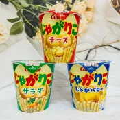 日韓小潼 日本 Calbee 加樂比 杯裝薯條餅乾 沙拉味奶油味/起士味/醬油味/明太子奶油味/海苔鹽奶油味/鹽檸檬味 多款供選｜全店$299 全家取貨免運｜滿額折500｜APP下單最高賺19%點數⚡