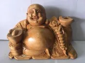 【浪人藝術】如意財神**越南檜木*木雕擺飾*招財 招福*