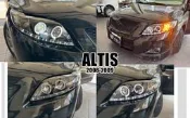 小傑車燈-全新 TOYOTA ALTIS 10代 08 09 2008 2009 年 黑框 類R8燈眉光圈魚眼大燈