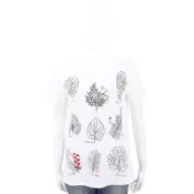 Max Mara-WEEKEND 植物圖鑑白色短袖T恤