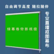 綠幕布綠幕卷簾【正綠不透】直播摳圖綠幕卷簾網紅拍照攝影演播室背景摳像布可升降可定制幕布禧悅生活創意社
