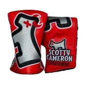 【Scotty Cameron 卡麥隆】卡麥隆限量版紅色大狗狗高爾夫球推桿套(Junkyard Dog - Mid-Mallet - Red)