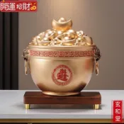 💰玄和緣堂💰日進斗金元寶聚寶盆擺件招財聚財辦公室酒櫃高檔裝飾喬遷開業禮物 招財進寶 風生水起 招財流水