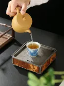 樂遊遊戶外用品館 古籬梅妃老錫壺承盤干泡茶臺大漆壺承建水茶承茶托茶具干泡臺茶盤茶具茶具