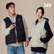 Lee 輕柔羽絨背心 男女適用 黑色 卡其 LB516013