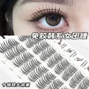 💥福選小物 | 限時特價💥8.30上新 臺灣出貨~超大容量自然免膠女團假睫毛睫毛書ACE愛豆單簇仿真韓系新手卷翹