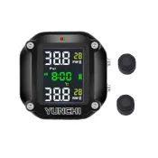 (店+)YUNCHI  無線摩托車胎壓偵測器 電壓檢測進化版 TPMS 監測器 胎外式台灣品牌