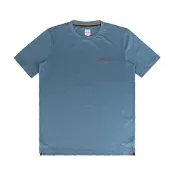 PAUL SMITH草寫層次LOGO刺繡設計有機棉圓領短袖T恤(男款/灰藍)