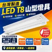 【台灣製造】 T8 LED山型燈具 燈座 日光燈管 2尺單管 2尺雙管 4尺單管 4尺雙管